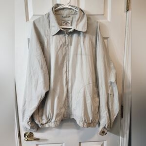 Vtg Aberdeen Men's Khaki Colored Lightweight Windbreaker Bomber Jacket